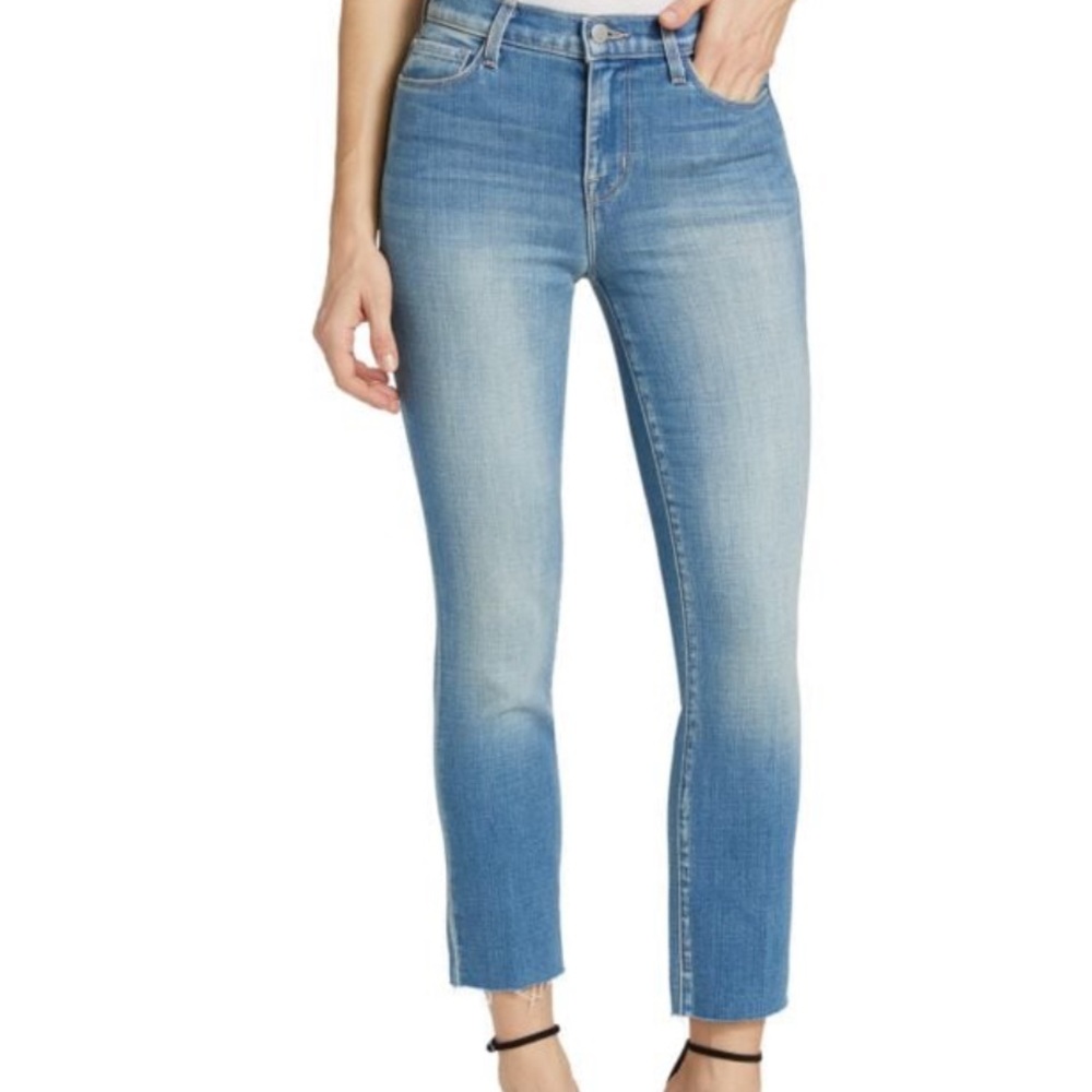 L’AGENCE Sada Crop Raw Hem Blue Jeans Size 23